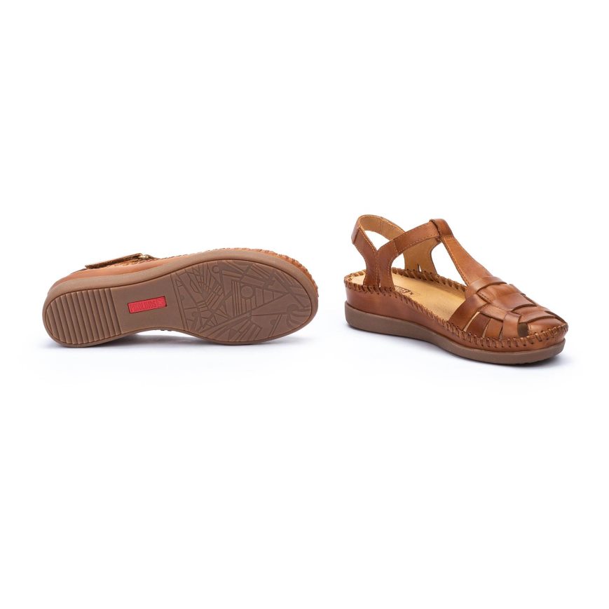 Women's Pikolinos CADAQUES Wedge Sandals Brown | NZ P5827A1